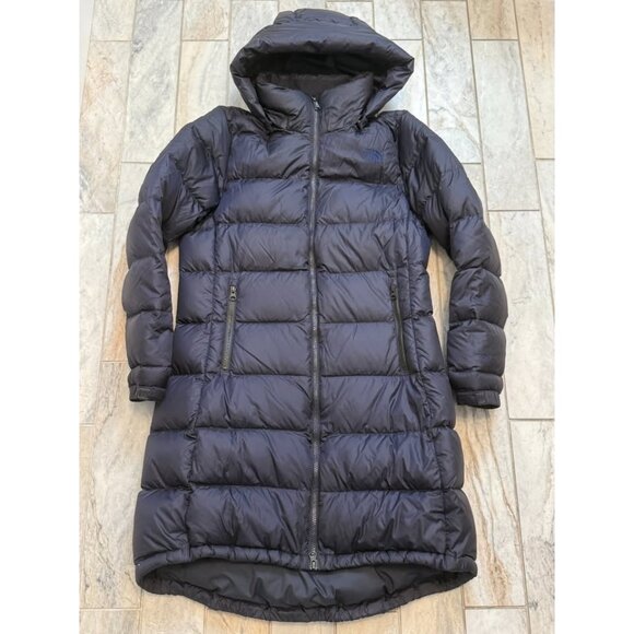 The North Face women medium Metropolis Parka III navy 550 puffer coat MSRP $299 - Picture 1 of 10